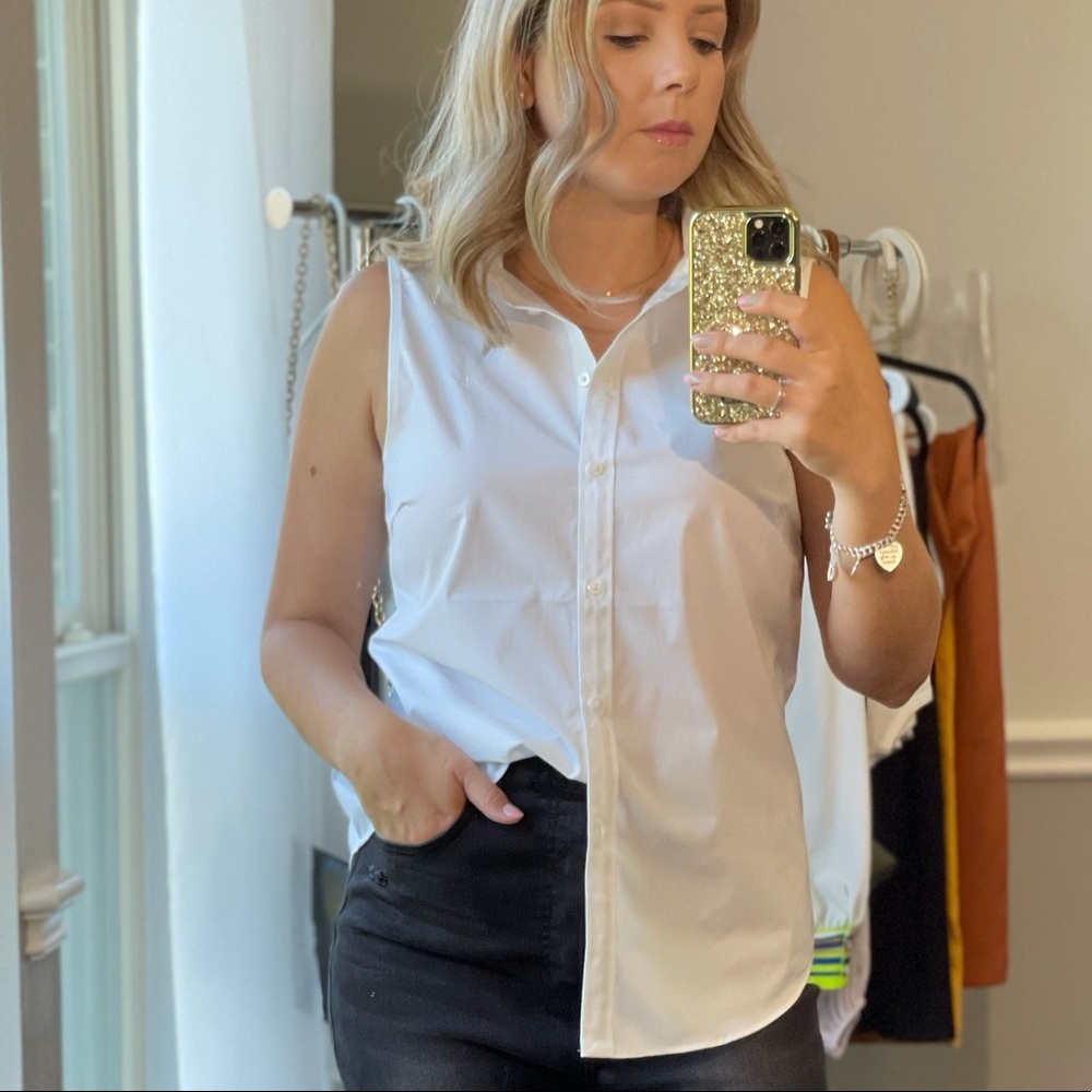 New white Lauren Ralph Lauren Sleeveless Shirt